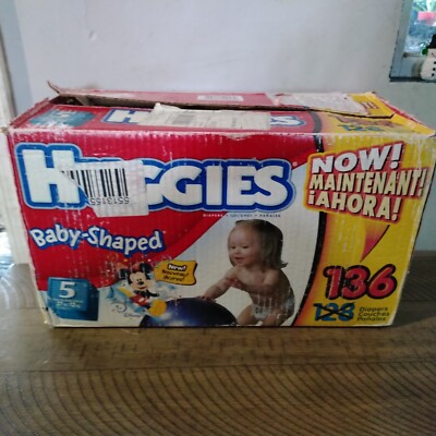 Vintage diaper Box 02-04 Huggies Baby Shaped  Empty Box