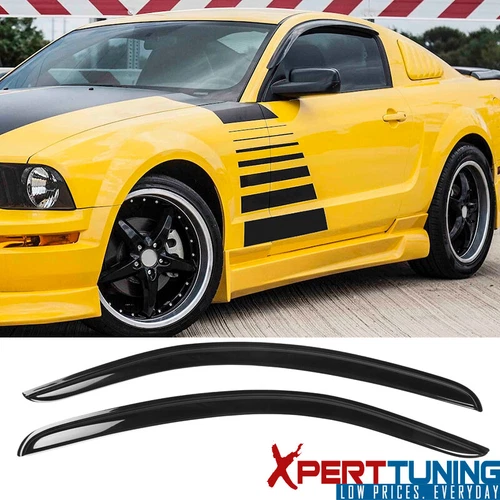 For 05-09 Ford Mustang Coupe 2DR Smoke Window Visors Vent Rain Gurad Acrylic