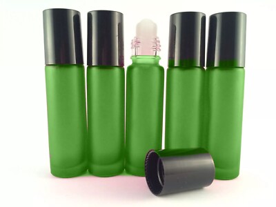 1 x 10ML LEERE GLAS ROLL ON FLASCHE, FLÜSSIGKEITEN ÄTHERISCHES PARFÜMÖL NACHFÜLLBAR