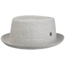 LIERYS Uni Structure Pork Pie Leinenhut Stoffhut Sonnenhut Pork-Pie-Hut