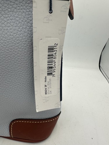 Dooney & Bourke Hobo Bag hellblau genarbtes Leder NEU mit Mängeln - Bild 7 von 7
