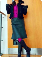 Lechateau Paris Design Cashmere Wool Jacket Blazer Fauxfur Collar Zip Waist Coat