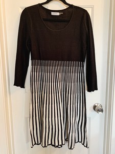 calvin klein fit and flare sweater dress
