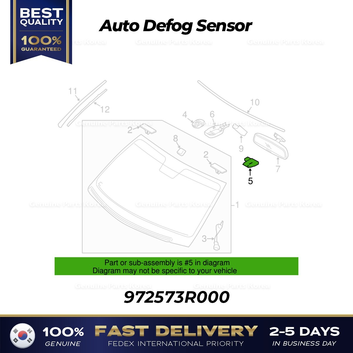 ⭐Genuine⭐ Auto Defog Sensor 972573R000 for Hyundai Elantra Genesis | eBay