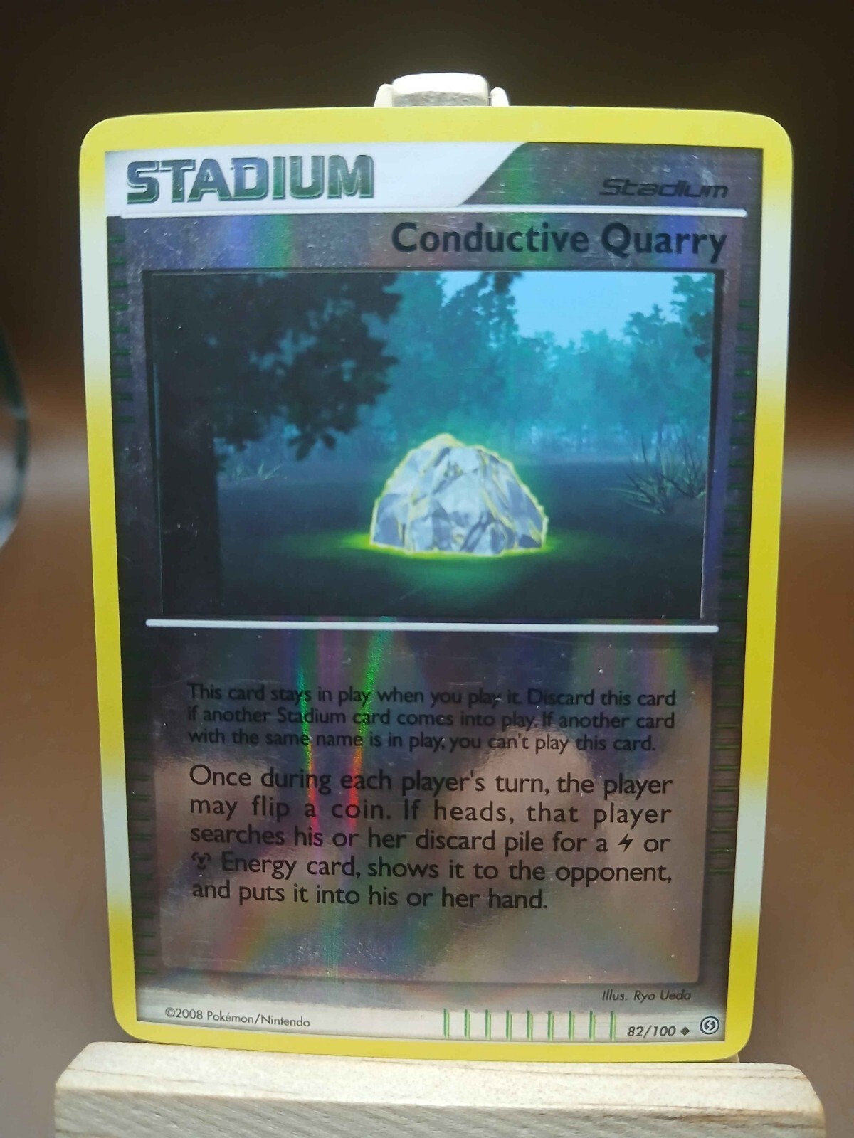 MP Pokemon CONDUCTIVE QUARRY  82/100 Reverse Holo (2008 Stormfront)