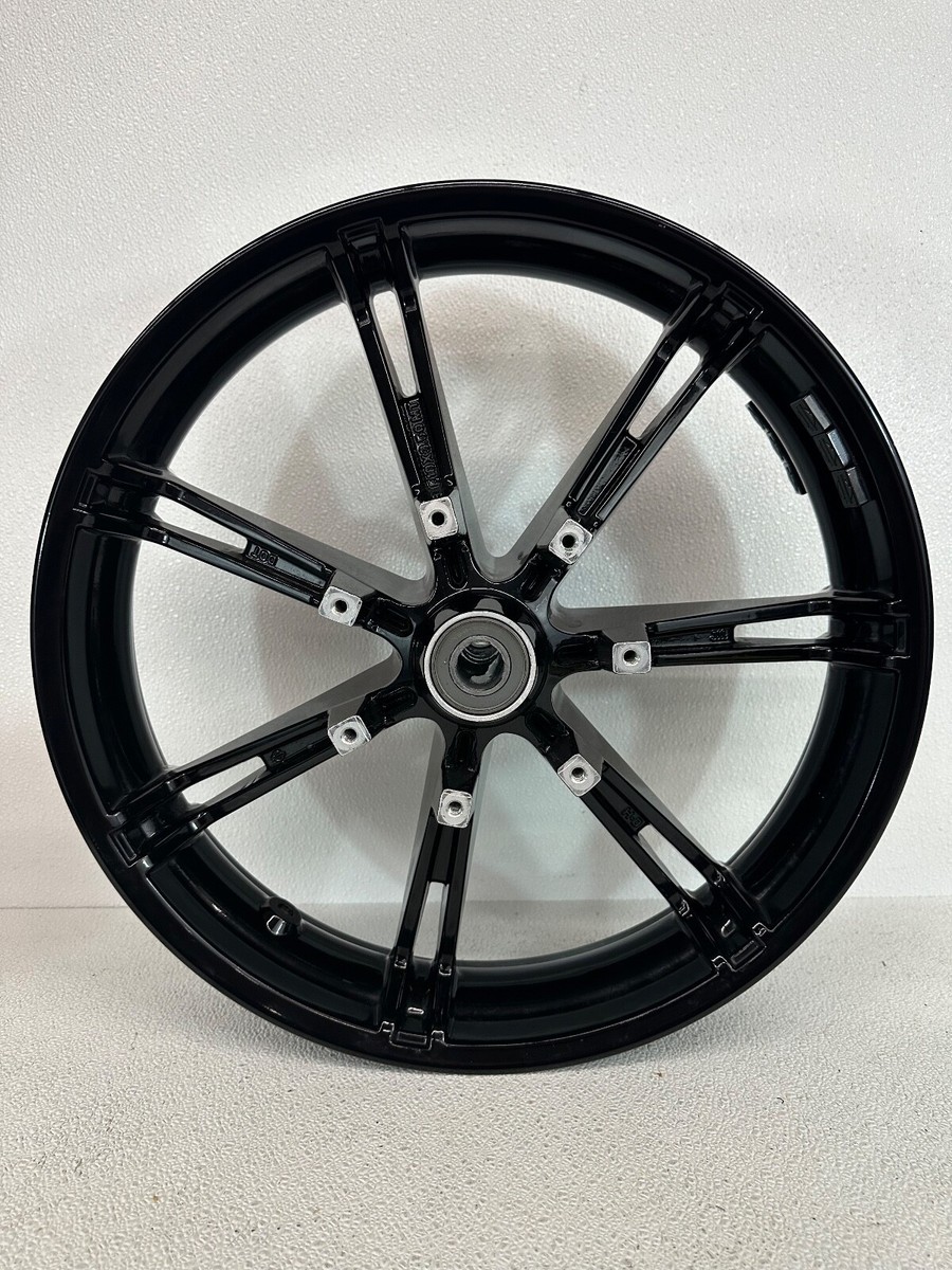 09-23 Harley Davidson Touring Black Impeller Front Wheel 18 09-23 Harley Davidson Touring Black Impeller Front Wheel 18