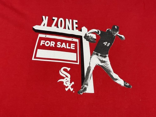 CHICAGO White Sox Print T SHIRT Sz XL CHRIS SALE #49 Pitcher K ZONE For Sale Red - Picture 2 of 8
