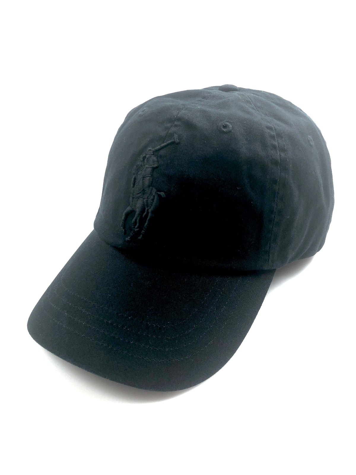 POLO RALPH LAUREN BIG PONY BERRETTO NERO CINTURINO IN PELLE NERO CAPPELLO CHINO NUOVA CON ETICHETTE