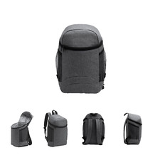 Zaino Termico RPET Poliestere Mélange 21x36x14 Borsa Frigo Isotermica - NERO