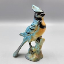 Vintage Blue Jay Plastic Celluloid Figurine Collectible Bird Figure 2.75