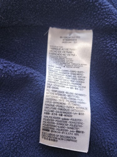 Nike Navy and Royal Blue Full Zip Fleece Lined Color Block Jacket Boys 4T/XS EUC - Picture 10 of 12