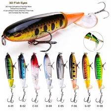 Whopper Plopper Topwater Floating Fishing Lures Baits Rotating Tail for Bass 🐟