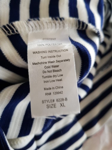 Btween Skirt Girls Sz XL Navy Blue & White Stripped Pleats Elastic Waist Lace - Picture 4 of 4