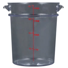 Cambro RFSCW4135 Camwear Food Storage Container, Polycarbonate, 4-Quart, Clear,
