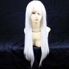 Wiwigs Fabulous Long Straight Blue,Red,Black,Green,White Skin Top Wigs 