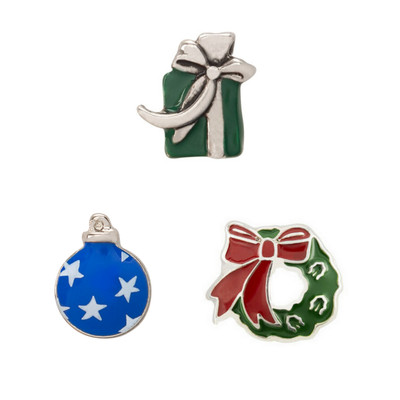 ORIGAMI OWL ELF ON THE SHELF ~ GREEN WRAPPED PRESENT, BLUE STAR ORNAMENT, WREATH