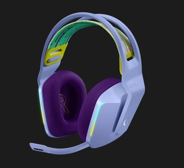 Logicool G733 Lilac Gaming Headset LIGHTSPEED Wireless 278g new from JAPAN