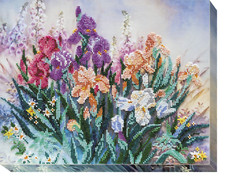 DIY Bead Embroidery Needlepoint Kit "Morning garden " Stitching Handmade