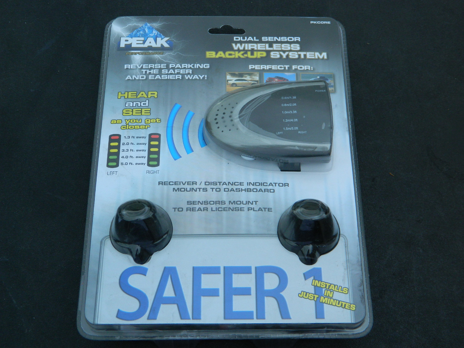 PEAK PERFORMANCE DUAL SENSOR WIRELESS SIGNAL BACK-UP SYSTEM SENSORS REACH 49'