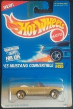 Hot Wheels 1995 Collector Diecast Car '65 Mustang Convertible 455 13871 Ford NIB