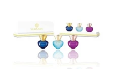 Versace 3 piece womens mini gift set 3 x 5 ml Dylan Blue, Turquoise, Purple NIB
