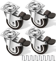 MöBelrollen 25Mm 4Er Set Schwerlastrollen 360° Drehbar Mit Bremse 40Kg KapazitäT