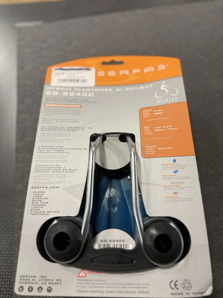 Sillín híbrido Serfas E-Gel EG-8240C con corte Foto 3 de 3
