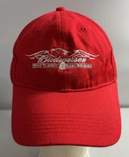 Budweiser Coast Guard Proud To Serve Veterans Hat Red Cap Anheuser Hook&Loop USA