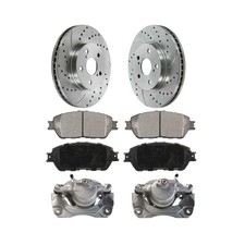Brake Kit Front Calipers Pads Drilled Rotors Ceramic Vented Srbrpkg00073 Brake Kit Front Calipers Pads Drilled Rotors Ceramic Vented Srbrpkg00073