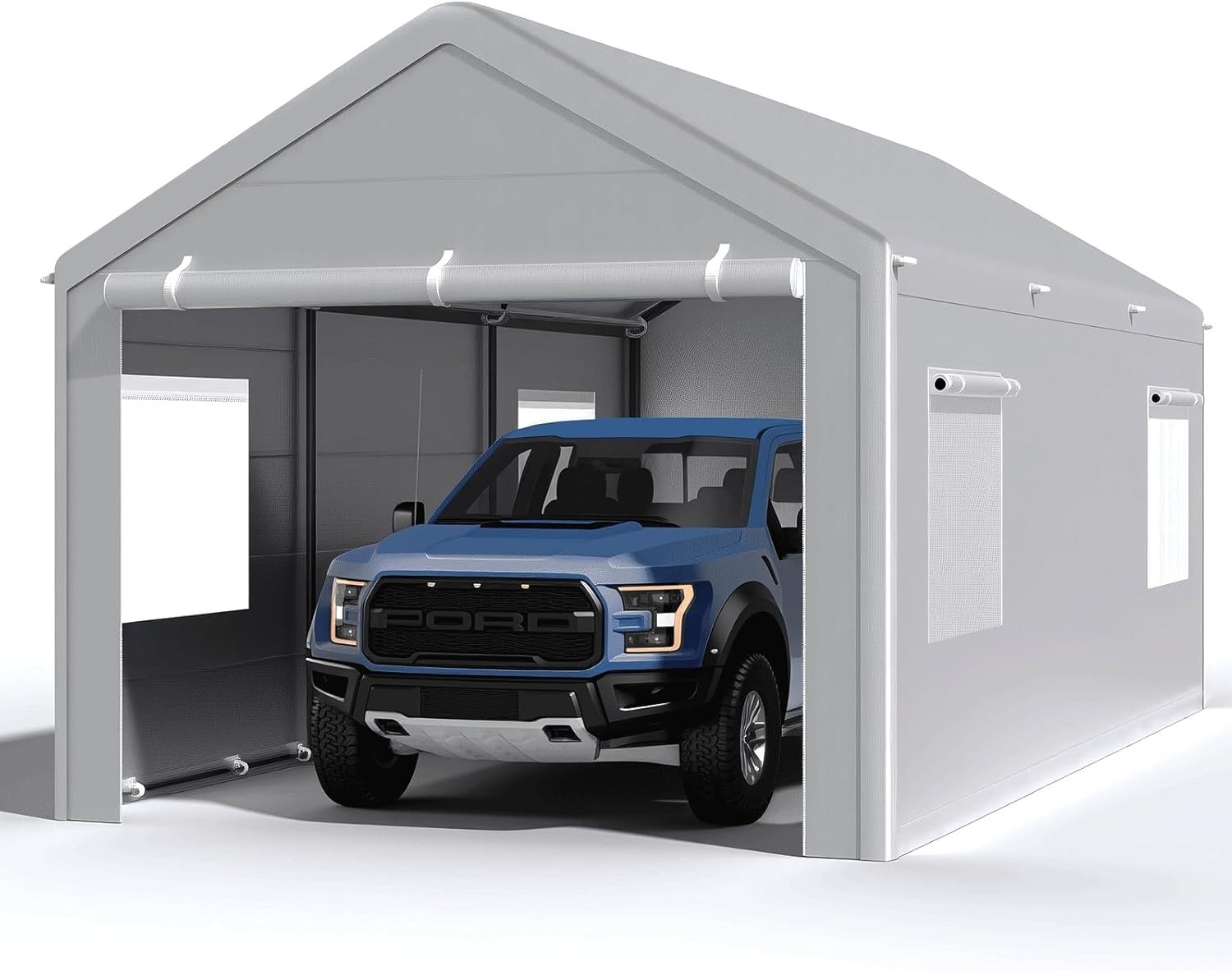 10×20FT Heavy Duty Carport w/Reinforced Ground Bar,Portable Garage Shelter Tent