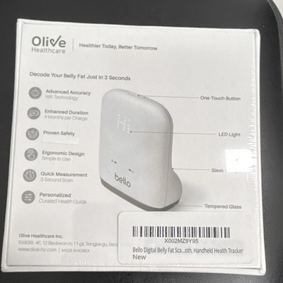 Olive Healthcare bello Body Fat Analyzer Bluetooth LED Ergonomic Design White