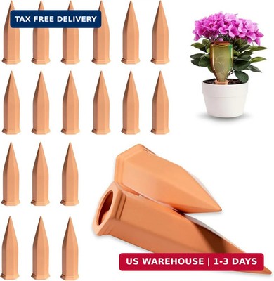16 Pack Terracotta Plant Watering Spikes, Self-Watering Stakes for Wine Bottles,