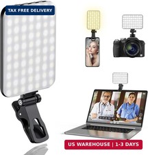ALTSON 60 LED Portable Selfie Light Video Conference Lighting with Clip Camera