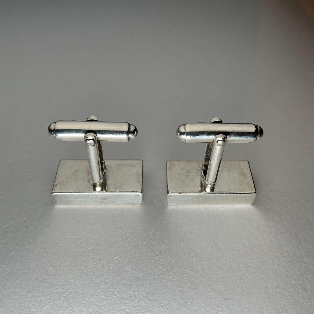 Gucci Sterling Silver 925 Rectangular Cufflinks 1… - image 4