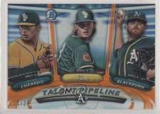 2018 Bowman Talent Pipeline Orange Refractor 11/25 Paul Blackburn AJ Puk 1kk