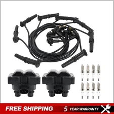 2 Ignition Coil +8 Spark Plug+8 Spark Plug Wire For 93-01 Ford Ranger 2.3L l4