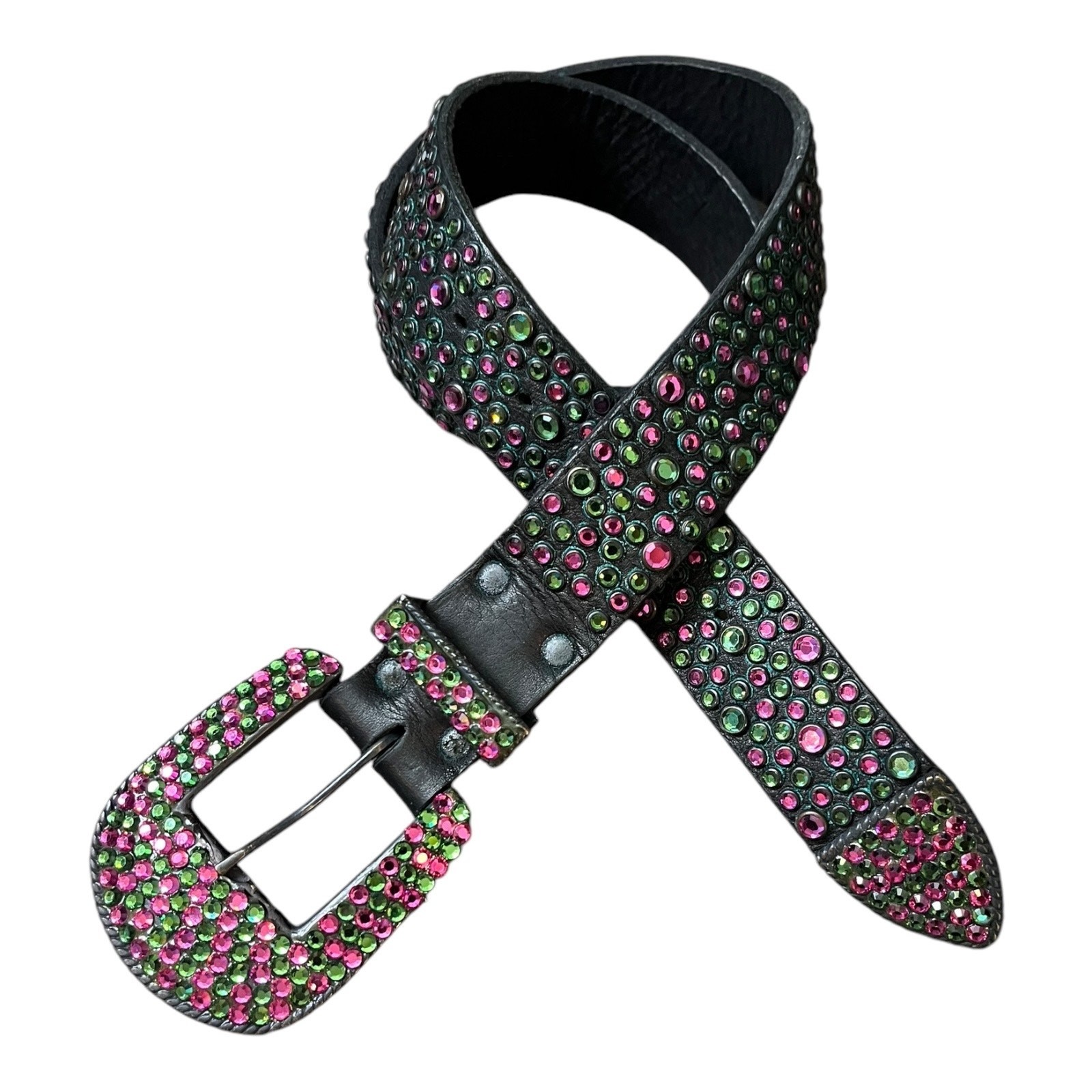 MICHAEL MORRISON Swarovski WICKED Leather Belt Rhinestone Pink Green Cowgirl S/M Amazon.com: SUOSDEY Kids Rhinestone Belt for Girls Boys  main image 3
