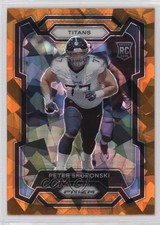 2023 Panini Prizm Rookies Orange Ice Prizm Peter Skoronski #395 wq8