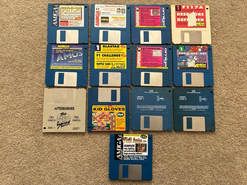 Vintage Retro Commodore Amiga Games/Software/Demo Bundle - Discs Only - Untested