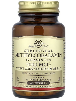 Solgar Methylcobalamin 5000 mcg   60 Tabletten   Vitamin B12 sublingual  ...