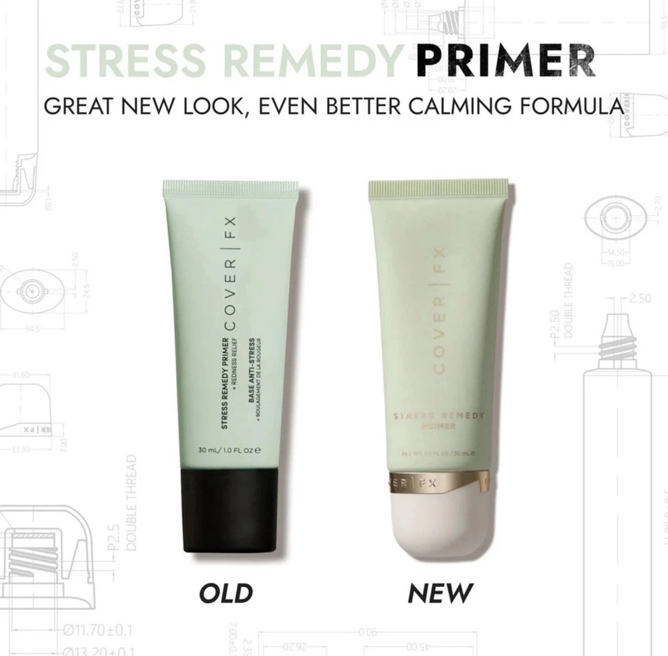 Охлаждающий праймер COVER FX Stress Remedy 1 жидкая унция нейтрализует покраснение новый в коробке - Изображение 4 из 4