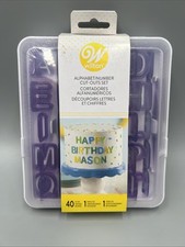 Wilton Alphabet  Numbers Cut Out Set, For Baking. 40 Cut-Outs  Storage Case.