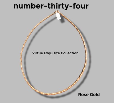 Virtue London Exquisite Collection Rosegold 925 Silber Mesh Halskette Brandneu