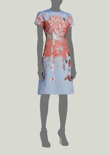 600 Rickie Freeman by Teri Jon Women's Blue Cap Sleeve Fit and Flare Dress Sz 2