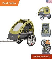 Sync Single Seat Bike Child Trailer, Max Weight 40 lbs., 5-Point Harness, Fol...