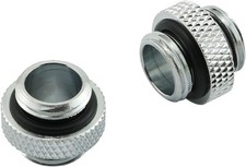 2 PCS Male to Male Extender Fitting Silver G1/4 Connector Water Cooling