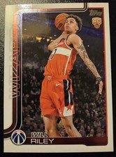 2025-26 Topps Basketball Will Riley Rookie #221 Washington Wizards