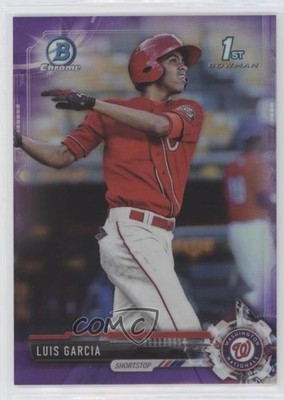 2017 Bowman Chrome Prospects Purple Refractor 81/250 Luis Garcia Jr #BCP119 0q3