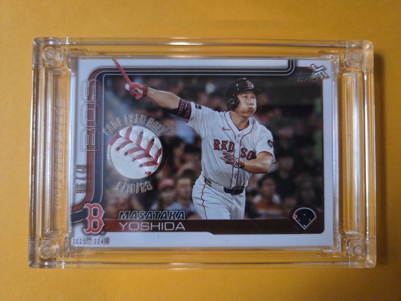 Jersey Fusion 2025 Masataka Yoshida Numbered 7/39 Boston Red Sox Game Used Ball