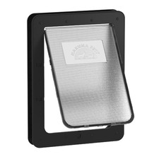 Hakuna Pets Super Tough Pet, Cat and Dog Door with 2-Way Locking Large, Black